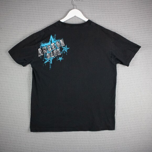 Anchor Blue Y2K Skull Affliction Cyber Grunge Tee Mens Large - Picture 3 of 7